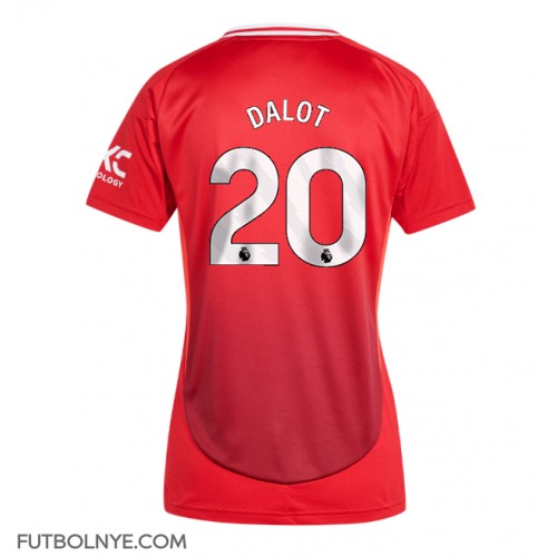 Camiseta Manchester United Diogo Dalot #20 Primera Equipación para mujer 2024-25 manga corta